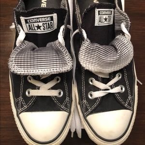 black reversible low top converse